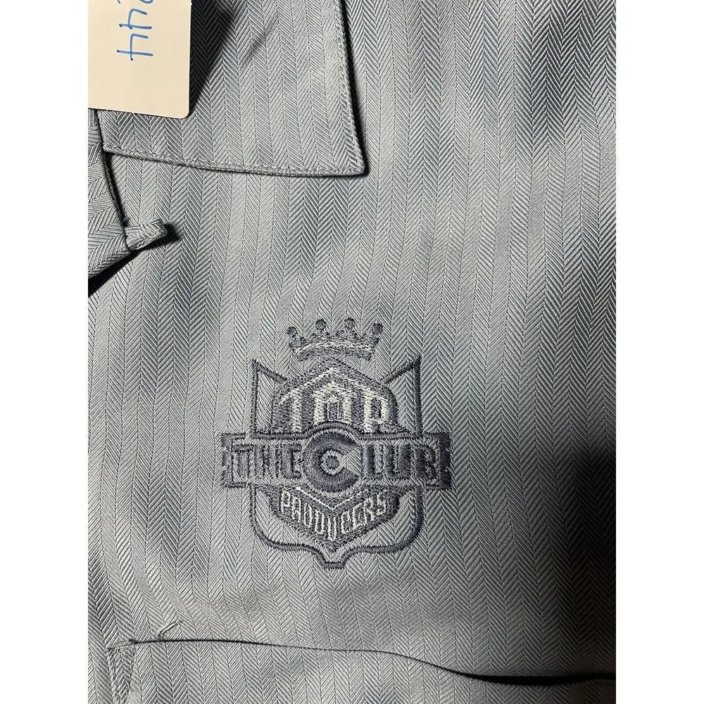 Dunbrooke Men's Light Blue Short Sleeve Button Up Shirt‎ L